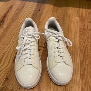 Adidas Cream Textured Sneakers